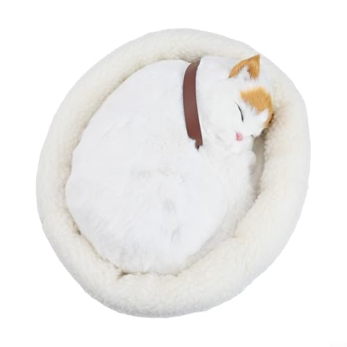 Realistische Plüsch-Katzenpuppe mit weichem Material, ansprechendes pädagogisches Werkzeug und schönem Raumakzent (gelbe Ohrenkatzen) von EasyByMall