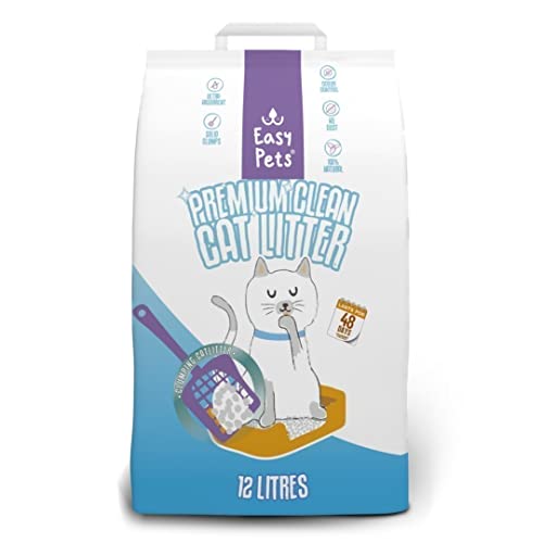 Easypets 12 ltr Premium clean White bentonite kattenbakvulling kattenbakvulling von EASYPETS