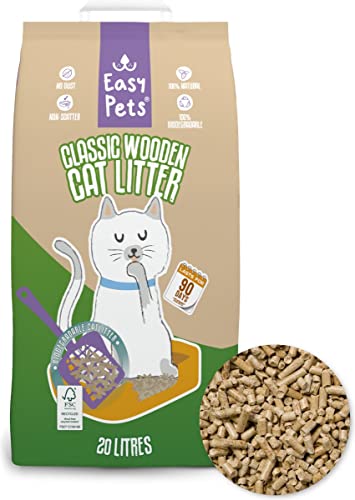 Easypets Biodegradable Classic Houtkorrels Kattenbakvulling 58X28X15 cm von Easypets