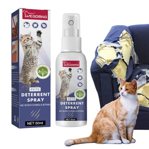 Easytech Spray für Katzen, kratzfest, bissfest, Schutz für Möbel und Sofas, natürliche Inhaltsstoffe, ohne Chemikalien, sicher für Katzen und Hunde, 50 ml von Easytech