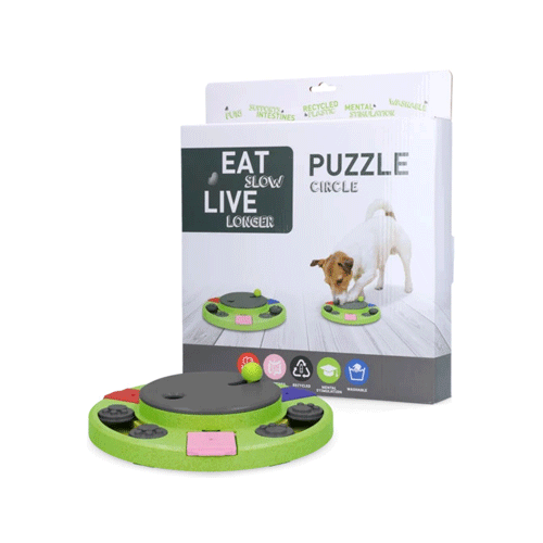 Eat Slow Live Longer Puzzle Anti-Raucher-Futterschale – Puzzle – Rechteck von Eat Slow Live Longer