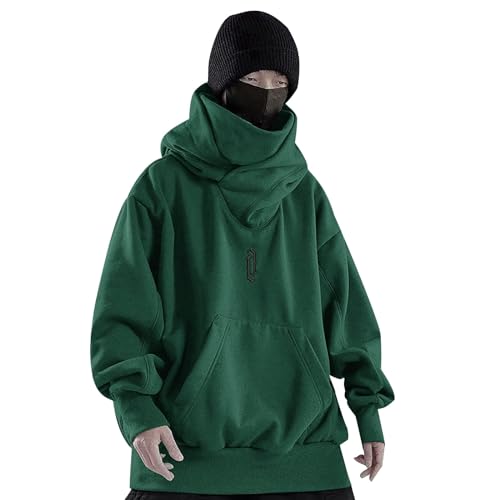 Eauptffy Herren Hoody mit Kapuze, Herren Kapuzenpullover, Kapuzenoberteil 2024 Lange Ärmel Pullis Kappe Fitness Sweatjacke Beiläufig Locker Paar Kleidung Einfarbige Stilvolle von Eauptffy