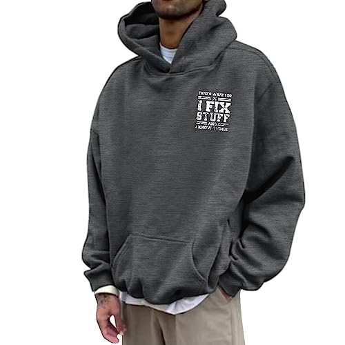 Eauptffy Hoodie Herren mit Reißverschluss, Kapuzenpullover für Herren, Kapuzenhoodie Langarm 2024 Pulli Fitness Kapuze Hooded Jacket Locker Lounge Streetwear Modische Aufdruck von Eauptffy