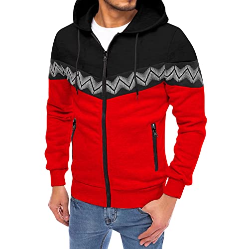 Eauptffy Kapuzenjacke Herren, Herren Hoodie Oversized, Kapuzenoberteil Winter Kordelzug Sweatshirts Kapuze Training Winterjacke Lässige Lockere Mantel Stilvolle Gedrucktes von Eauptffy