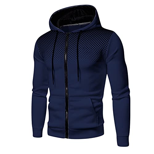 Eauptffy Kapuzenjacke Herren Schwarz, Herren Kapuzenpullover, Kapuzenoberteil 2024 Kordelzug Sweatshirts Training Kappe Plüschjacke Lose Casual Streetwear Bedrucktes Modern von Eauptffy