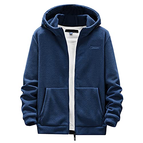 Eauptffy Kapuzenpullover Herren mit Reißverschluss, Kapuzenpullover Herren Weiß, Kapuzenhoodie Langärmelig Winter Sweatshirt Sport Kapuze Hooded Jacket Locker Casual Sweater Mode Einfarbig von Eauptffy