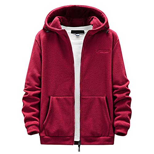 Eauptffy Kapuzenpullover Herren mit Reißverschluss, Kapuzenpullover Herren Weiß, Kapuzenhoodie Langärmelig Winter Sweatshirt Sport Kapuze Hooded Jacket Locker Casual Sweater Mode Einfarbig von Eauptffy