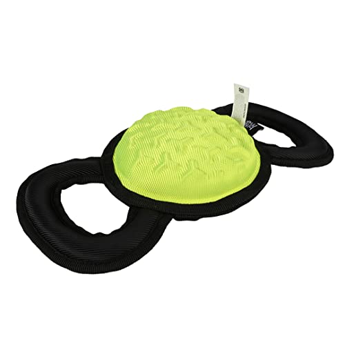 Ebi, Tug-o-War Hundespielzeug mit Riemenscheibe – Y 30 x 13 x 5,5 cm, Gelb, sehr robust und sehr robust, hochwertiger Eva-Schaumstoff mit Oxford-Stoff, mit Quetscher, Stoff mit 3D-Motiven von Ebi