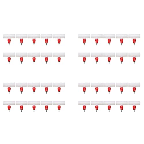 Echwave Chicken Nipples Tee Fittings - Vollautomatisches Geflügelbewässerungsset Chicken Water Drinker 40Er Pack von Echwave