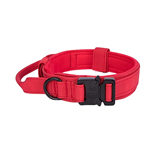 Echwave Langlebiges Hunde Halsband Leine Set Verstellbares Hunde Halsband MittelgroßEr Hund Hund ZubehöR (Rot) von Echwave