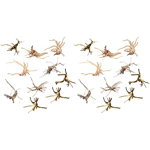 Echwave Mini Treibholz für Aquarium Natur Zweige Aquarium Dekorationen Reptilien Stamm Treibholz Sortiert (20 Pack) von Echwave