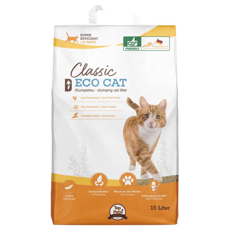 Classic Eco Cat Klumpstreu aus Pflanzenfasern - Sparpaket: 2 x 15 l von Eco Cat