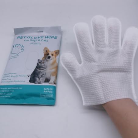 EcoEarth Badetücher für Hunde und Katzen, reinigende und desodorierende Fellpflegehandschuhe, nährende Fellhandschuhtücher für die tägliche Pflege und auf Reisen, 6 Stück von EcoEarth