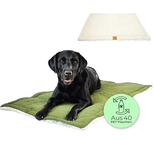 EcoPaws ® Recycelte Premium Hundedecke für Unterwegs Hundebett kleine Hunde NEU [100% Recycelt] für Sofa, Auto und Outdoor Hundekissen - Hundebett Mittelgroße Hunde, Kuscheldecke Hundekorb Reisedecke von EcoPaws