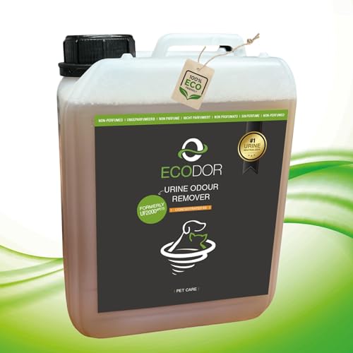 Ecodor UF2000 4PETS Geruchsneutralisierer 2500ml | Konzentrat 1 aus 5 | Parfümfrei | Biologisch | Vielseitig einsetzbar | Hunde, Katzen und Kleintiere von Ecodor