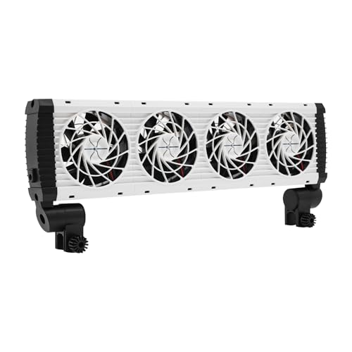 Ecoggeder 4-Kopf Aquarium Ventilator 3000±10% RPM Aquarium Wasserkühler 1.9W×4 Aquarien KüHler für Süß- und Meerwasseraquarien geeignet und Reptilien, Hamstern von Ecoggeder