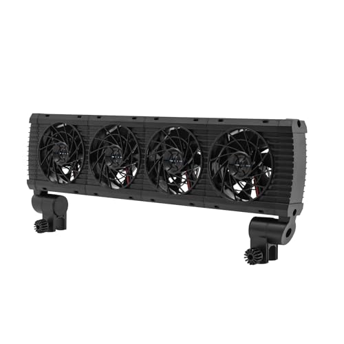 Ecoggeder Aquarien KüHler 3000±10% RPM 4-Kopf Aquarium Ventilator Reiner Kupfermotor Aquarium Wasserkühler für Süß- und Meerwasseraquarien Geeignet von Ecoggeder