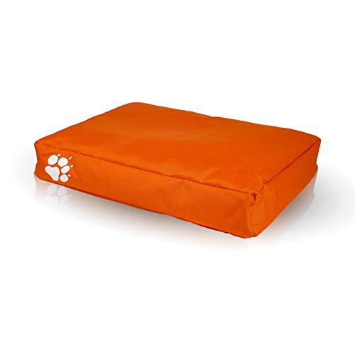 Ecopuf Sitzsack für Hunde oder Katzen, rechteckig, gepolstert, aus Polyester, für den Außen- und Innenbereich, 80 x 60 cm von Ecopuf