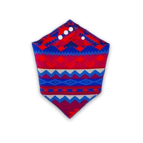 Ecuadog Bandana - Stylisches Hundehalsband Halstuch für Hunde - HANDGEFERTIGT aus Ecuador - Nachhaltiges Produkt, nachhaltiger Versand - Größenverstellbar mit Knopfverschluss - Farbe Hielo - L von Ecuadog