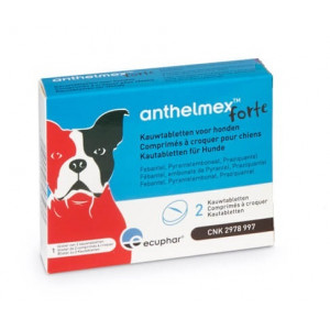 Anthelmex Forte Kautabletten für Hunde 2 Tabletten von Anthelmex