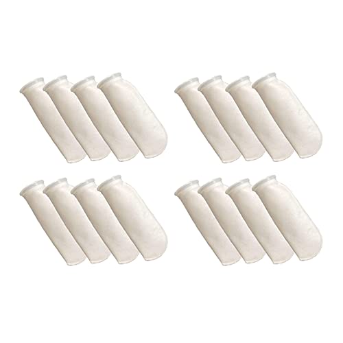 Ecverbyh 16 Packungen Filter Socken, 200 Mikrometer, für Aquarium/Salz Wasser Aquarium, Teich, für Sumpf/Überlauf von Ecverbyh