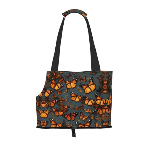 Heaps of Orange Monarch Butterflies print Pets Dogs Carrier Bags Puppy Carrier Dog Walking Bags for small Dogs and Cat and Rabbit von EdWal