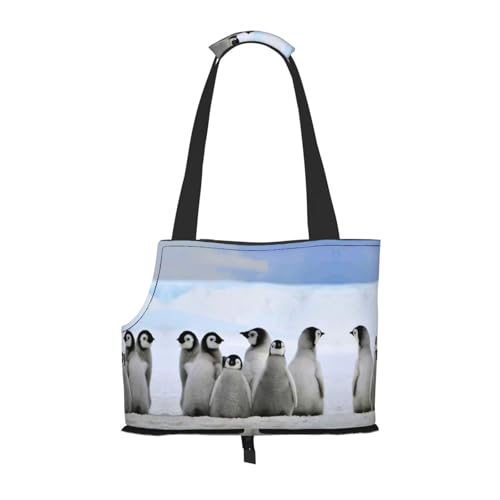 Tragetasche für junge Pinguine mit Schnee-Aufdruck, für kleine Hunde, Katzen und Kaninchen von EdWal