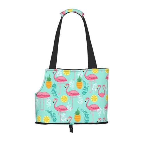 Tragetasche mit Flamingo-Aufdruck, für kleine Hunde, Katzen und Kaninchen von EdWal