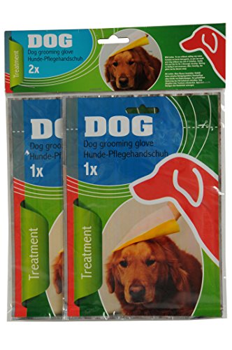 Dog - Gant de Toilettage Pour Chien - Tierbedarf Hunde-Pflegehandschuh 2er Pack von Edco