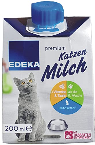 Edeka premium Katzen Milch 200ml Katzenmilch laktosefrei ab Woche 6 von Edeka