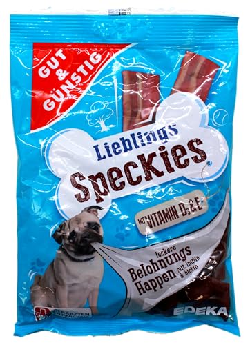 Gut & Günstig Lieblings Speckies Hundeleckerli, 15er Pack (15 x 85g) von Edeka