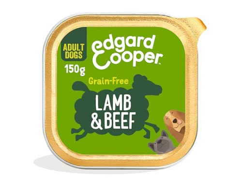 EDGARD & COOPER Nassfutter für Hunde, Adult, (Lach/Rind, 150g x 11), Nassfutter für Hunde, frisches Fleisch und natürliche Inhaltsstoffe, getreidefrei, hypoallergen, ohne Zuckerzusatz von Edgard Cooper