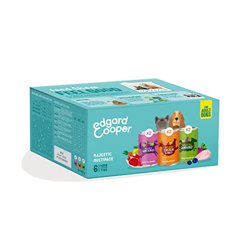 Edgard Cooper Paté für Hunde, Multipack, (Huhn/Lamm/Wild 6 x 400g), ohne Getreide Nutrition, schmackhafte und ausgewogene Ernährung, Hochwertige Proteine von Edgard Cooper