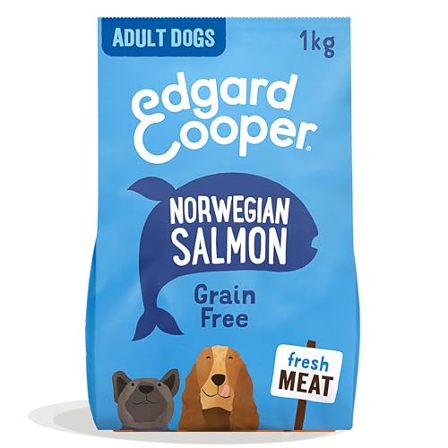 Edgard & Cooper Hundefutter, Trockenfutter für Hunde, (Lachs, 1kg), Getreidefrei, natürliche Zutaten und frisches Lachs, voller essentieller Aminosäuren von Edgard Cooper