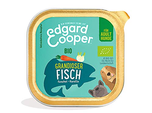 Edgard & Cooper Hundefutter Nass Bio Pate Hund Erwachsene Getreidefrei Nassfutter Biologische Hundenahrung 100g x 17 Frisches Fisch, Schmackhafte, Ausgewogene Ernährung, Hochwertige Proteine von Edgard Cooper