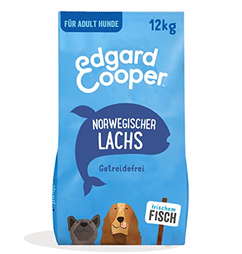 Edgard & Cooper Hundefutter, Trockenfutter für Hunde, (Lachs, 12kg), Getreidefrei, natürliche Zutaten und frisches Fleisch, voller essentieller Aminosäuren von Edgard Cooper