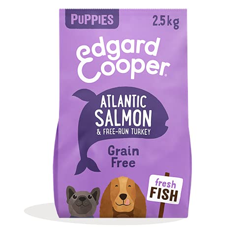 Edgard & Cooper Hundefutter, Welpen, Lachs & Truthahn, 2,5 kg, natürliches Trockenfutter ohne Getreide, frisches Fleisch und ohne Zuckerzusatz, hochwertiges Protein, hypoallergener Kamm von Edgard Cooper