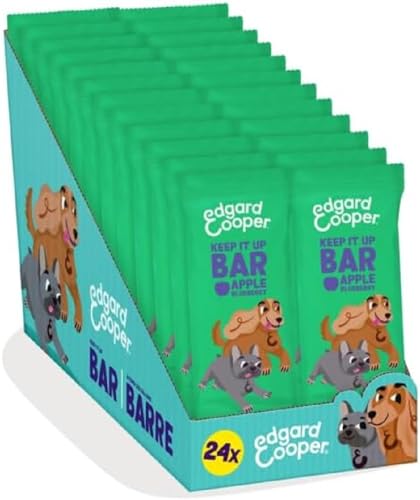 Edgard Cooper Hundeleckerli, Keep it Up Bar (Apfel, 30g x 12) Adult & Welpen Leckerlis, Getreidefrei, Pflanzenbasiert, voller Obst und ohne Zuckerzusatz von Edgard Cooper