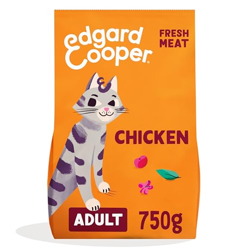 Edgard & Cooper Katzenfutter, Trockenfutter für Katzen, (Huhn, 750g), Getreidefrei, voll von frischem Fleisch und natürlichen Zutaten, geeignet für sterilisierte und aktive Katzen von Edgard Cooper