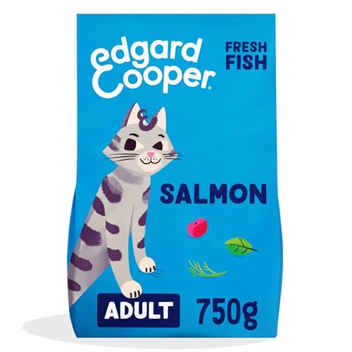 Edgard & Cooper Katzenfutter, Trockenfutter für Katzen, (Lachs, 750g), Getreidefrei, voll von frischem Frisch und natürlichen Zutaten, geeignet für sterilisierte und aktive Katzen von Edgard Cooper