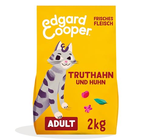 Edgard & Cooper Katzenfutter, Trockenfutter für Katzen, (Truthahn & Huhn, 2kg), Getreidefrei, voll von frischem Fleisch und natürlichen Zutaten, geeignet für sterilisierte und aktive Katzen von Edgard Cooper