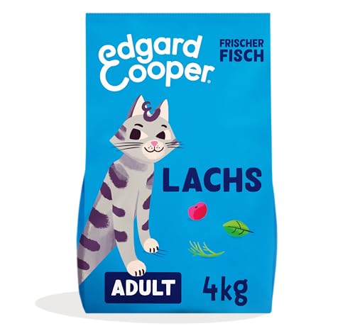 Edgard & Cooper Katzenfutter, Trockenfutter für Katzen, (Lachs, 4kg), Getreidefrei, voll von frischem Fisch und natürlichen Zutaten, geeignet für sterilisierte und aktive Katzen von Edgard Cooper