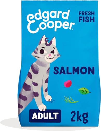 Edgard & Cooper Katzenfutter für Erwachsene, (Lachs, 2 kg), sterilisiertes und aktives Katzenfutter, ohne Getreide, natürliche Inhaltsstoffe, frisches Fleisch, hypoallergen, ohne Zuckerzusatz von Edgard Cooper