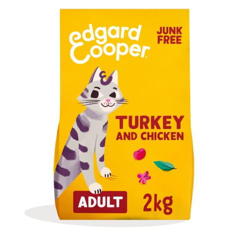 Edgard & Cooper Katzenfutter für Erwachsene, (Truthahn & Huhn, 2 kg), sterilisiertes und aktives Katzenfutter, ohne Getreide, natürliche Inhaltsstoffe, frisches Fleisch, hypoallergen, ohne von Edgard Cooper