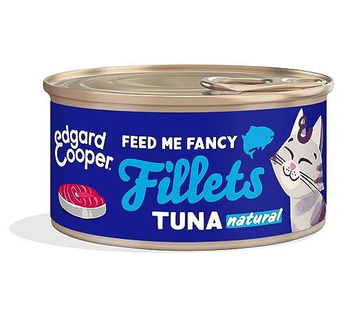 Edgard & Cooper Nassfutter für Katzen, Erwachsene, (Thunfisch, 70 g x 24), Filets für Katzen, sterilisiertes und aktives Katzenfutter, getreidefrei, natürliche Zutaten, frisches Fleisch, von Edgard Cooper