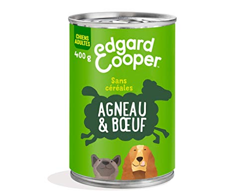 Edgard & Cooper Patée Box für Erwachsene Hunde, ohne Getreide, natürliches Futter, 400 g, Lamm/Rindfleisch, gesunde Ernährung, schmackhaft und ausgewogen, hochwertiges Protein von Edgard Cooper