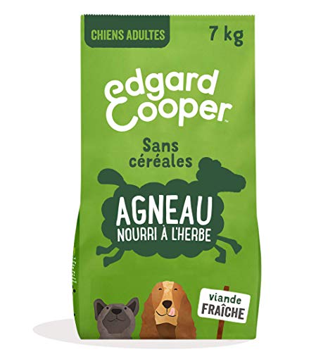 Edgard & Cooper Trockenfutter für Hunde, (frisches Lamm, 7 kg), ohne Getreide, frisches Fleisch und hochwertige Proteine, echte Zutaten für Hunde, hypoallergen, ohne Zuckerzusatz von Edgard Cooper