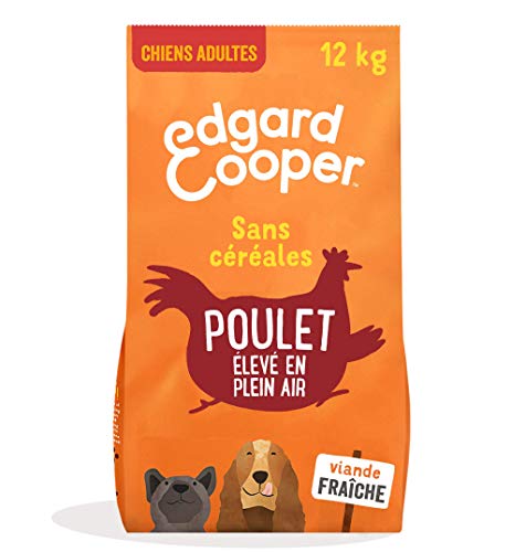 Edgard & Cooper Trockenfutter für Hunde, (frisches Huhn, 12 kg) ohne Getreide, frisches Fleisch und hochwertige Proteine, echte Zutaten für Hunde, hypoallergen, ohne Zuckerzusatz von Edgard Cooper