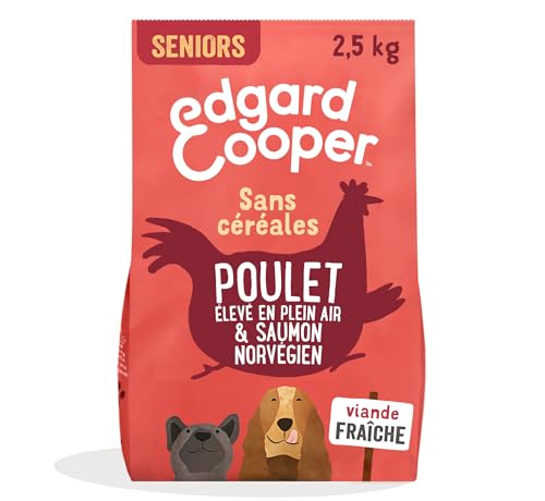 Edgard & Cooper Trockenfutter für Senioren, ohne Getreide, natürliche Nahrung, 2,5 kg, frisches Huhn & Lachs, gesunde Ernährung, schmackhaft und ausgewogen, hochwertige Proteine von Edgard Cooper