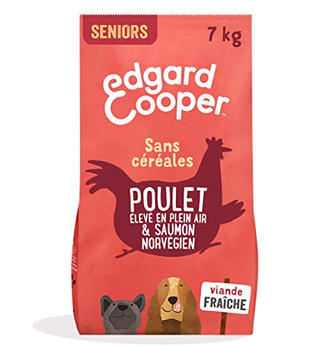 Edgard & Cooper Trockenfutter für Senioren, ohne Getreide, natürliche Nahrung, 7 kg, frisches Huhn & Lachs, gesunde Ernährung, schmackhaft und ausgewogen, hochwertige Proteine von Edgard Cooper